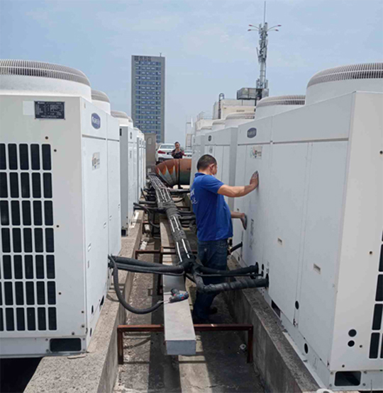 港南中央空调制热和不制冷系统维修方法